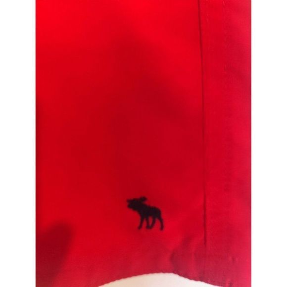 ABERCROMBIE & FITCH Men’s Swim Trunks Board Shorts Red/blue Sz XL Drawstring - Picture 10 of 11